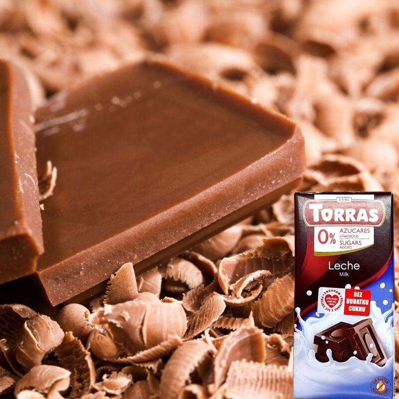 Czekolada Mleczna Torras Bez Cukru 75g - Bezglutenowa Przekąska - obrazek 2