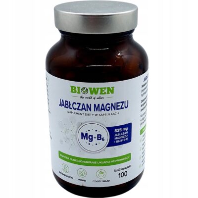 Biowen Jabłczan magnezu 835 mg z witaminą B6 (P-5-P) 100kap na Zmęczenie