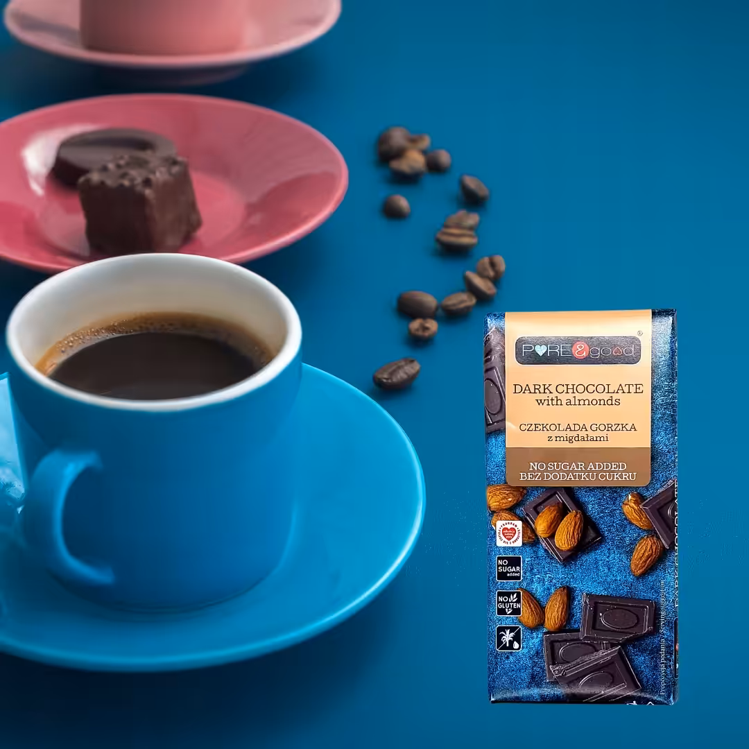 Czekolada Gorzka PureGood 75 g - Bez Cukru, Bezglutenowa, Zdrowa Przekąska - obrazek 3