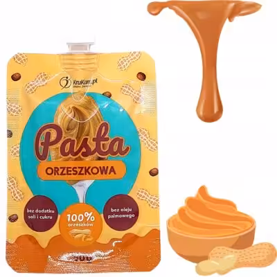 Pasta orzechowa 100% 50g zdrowa przekąska bez soli, cukru i oleju palmowego