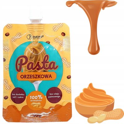 Pasta orzechowa 100% 50g zdrowa przekąska bez soli, cukru i oleju palmowego