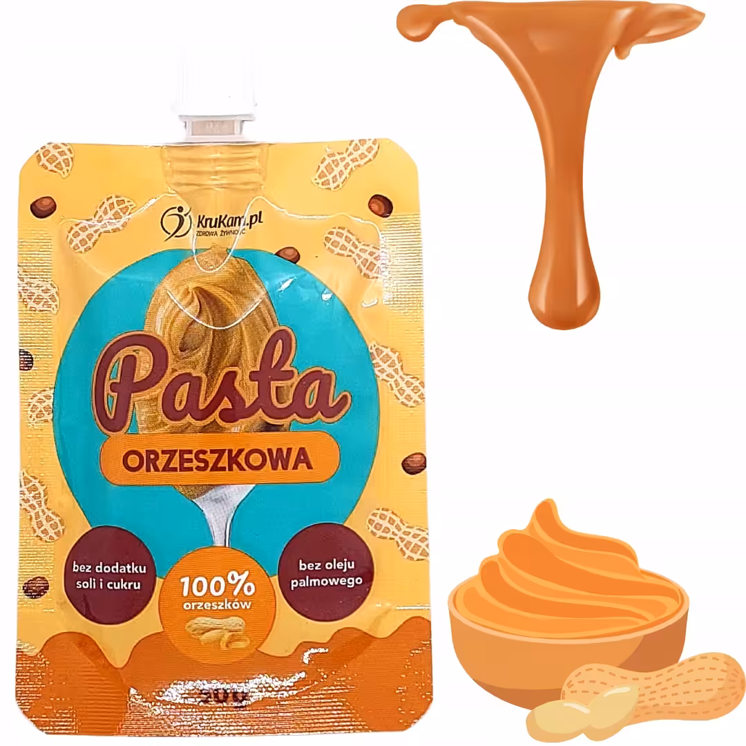 Pasta orzechowa 100% 50g zdrowa przekąska bez soli, cukru i oleju palmowego
