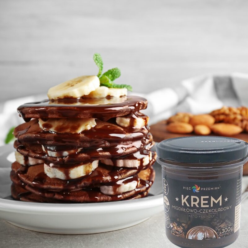 Krem migdałowo - czekoladowy Pięć Przemian 300g Keto - Bezglutenowy i cukru - obrazek 4