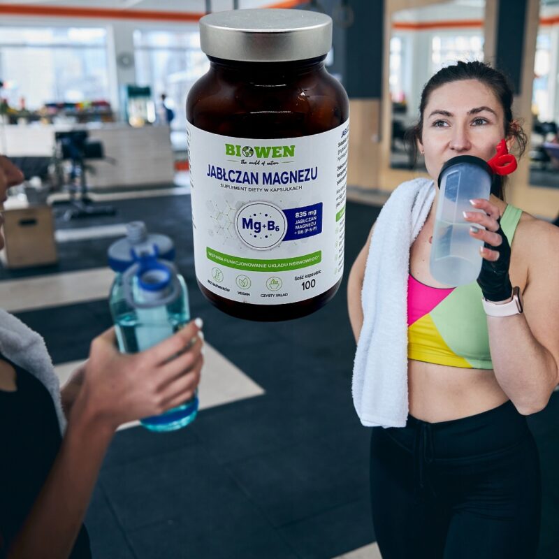 Biowen Jabłczan magnezu 835 mg z witaminą B6 (P-5-P) 100kap na Zmęczenie - obrazek 5