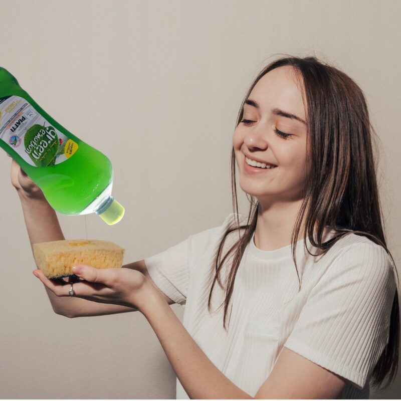 Płyn do mycia naczyń, hipoalergiczny, CYTRYNA Ecolabel 1000ml Green Emotion - obrazek 2