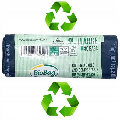 Worki na psie odchody biobag, L 23x35 cm, 30 szt biodegradowalne