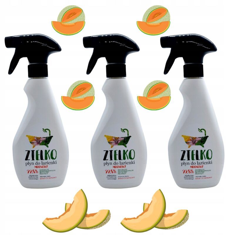 3c ZIELKO Naturalny Płyn do łazienki 500ml Skuteczny pachnący - Melonowy
