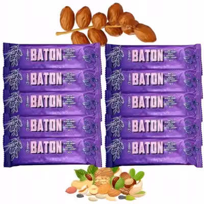 10x Baton daktylowy z orzechami KruKam 40 g Baton energetyczny batoniki