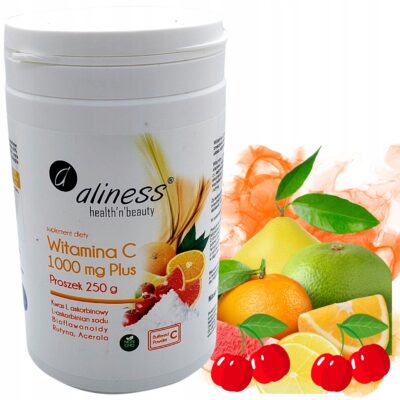 Aliness witamina c 1000 mg Plus proszek 250 g Witamina C buforowana