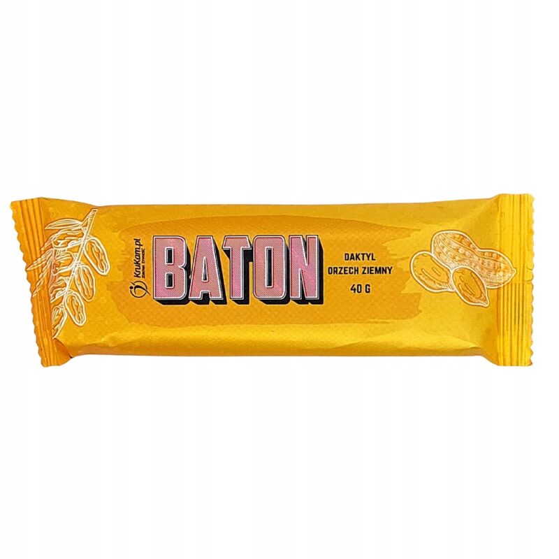 10x Baton daktylowy z orzechami ziemnymi Krukam 40 g Bez dodatku cukru - obrazek 3