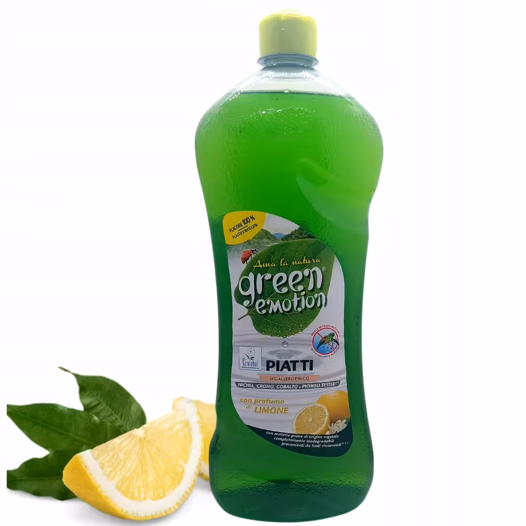 Płyn do mycia naczyń, hipoalergiczny, CYTRYNA Ecolabel 1000ml Green Emotion