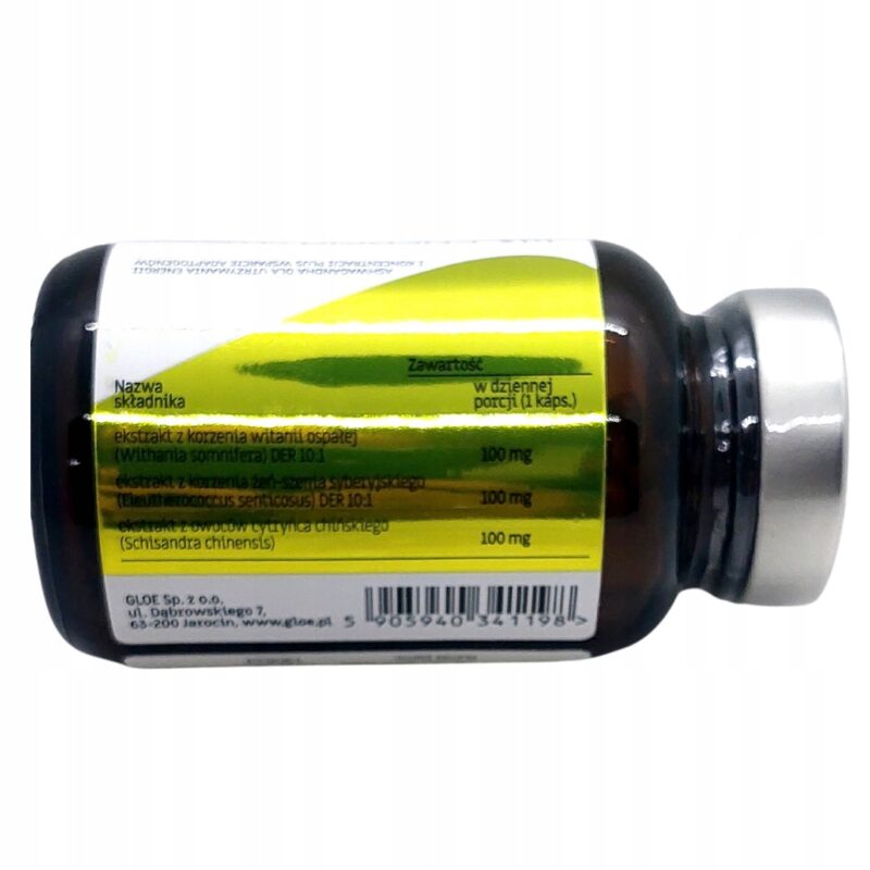 Adaptogen Energia plus Koncentracja 60kaps od GLOE Ekstrakt DER 10:1 100 mg - obrazek 6