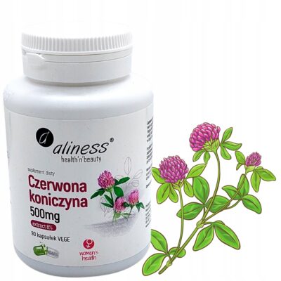 Czerwona Koniczyna Aliness extract 8% 500mg 90 kapsułek Menopauza
