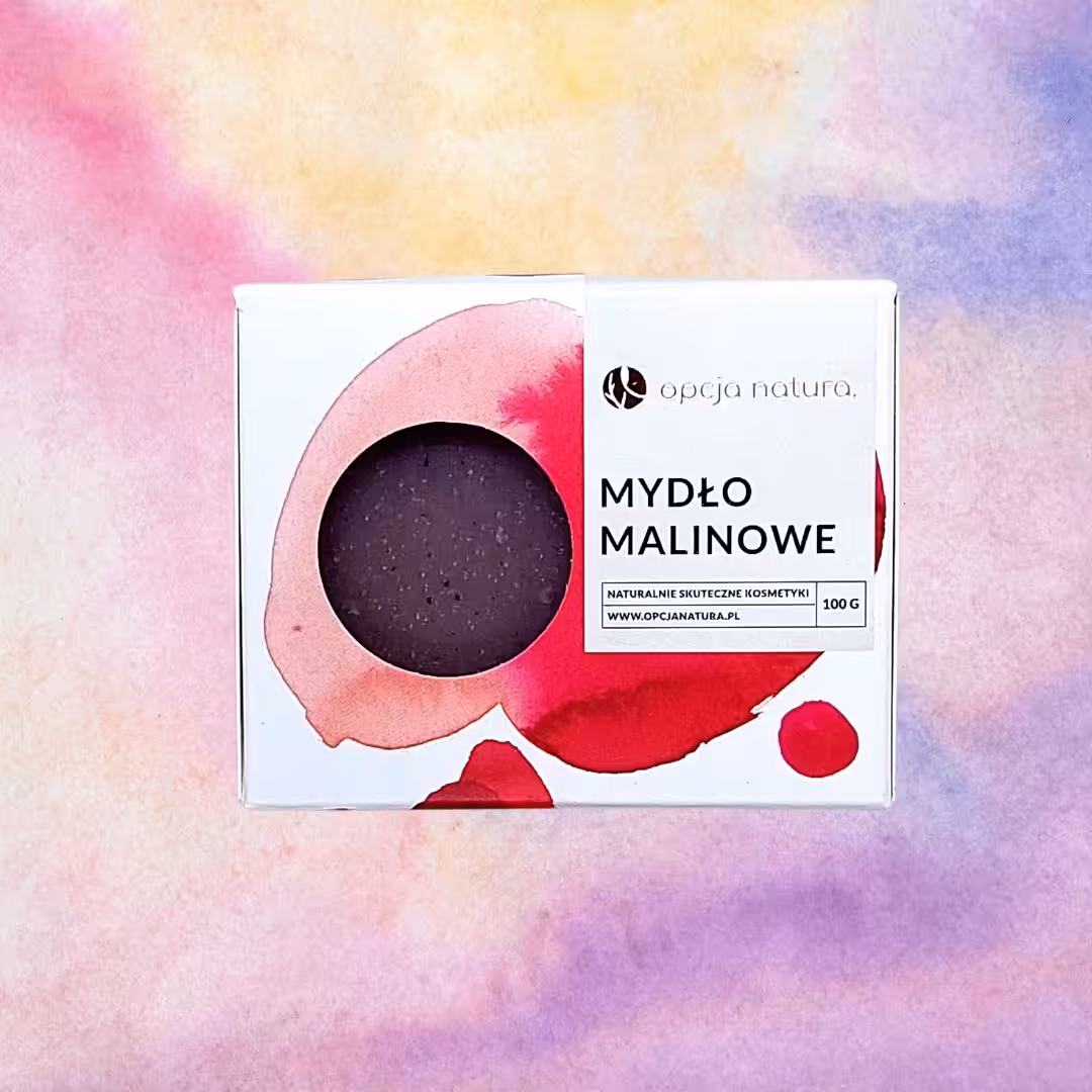 Mydło Malinowe Opcja Natura Wegańskie malinowy 100 g mydło sodowe Naturalne - obrazek 6