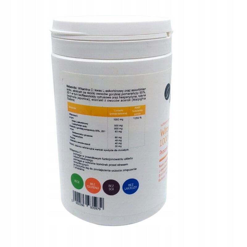 Aliness witamina c 1000 mg Plus proszek 250 g Witamina C buforowana - obrazek 5