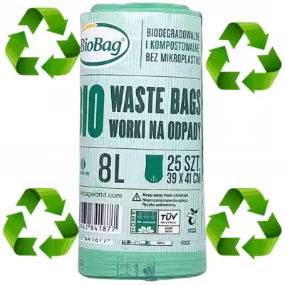 Worki na odpady BIobag 8 l 25 szt. kompostowalne i biodegradowaln
