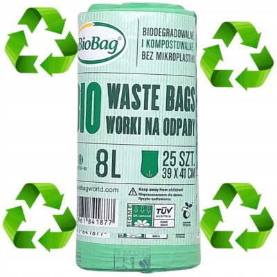 Worki na odpady BIobag 8 l 25 szt. kompostowalne i biodegradowaln