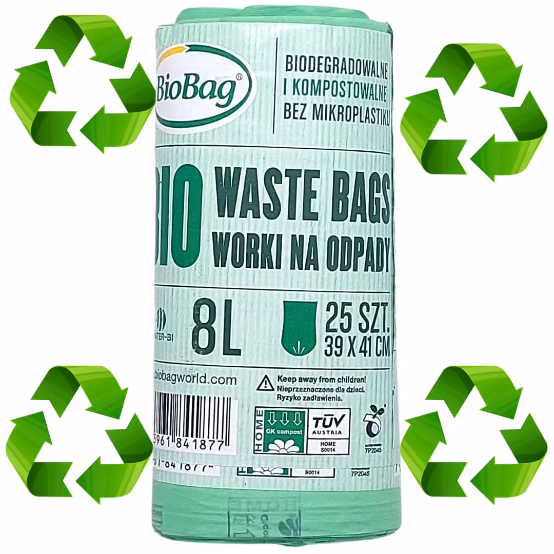 Worki na odpady BIobag 8 l 25 szt. kompostowalne i biodegradowaln