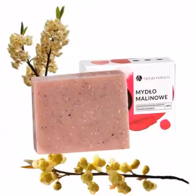 Mydło Malinowe Opcja Natura Wegańskie malinowy 100 g mydło sodowe Naturalne