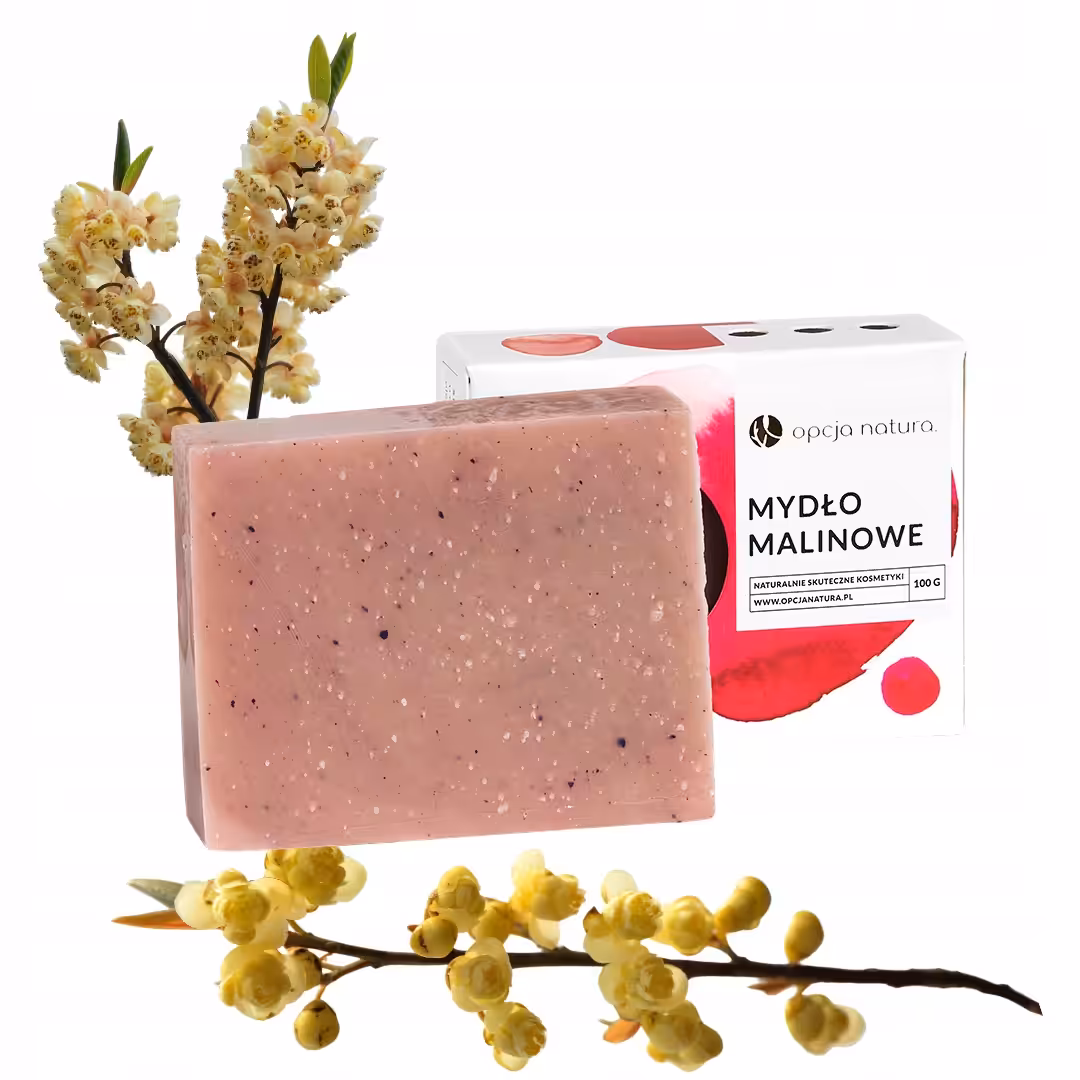 Mydło Malinowe Opcja Natura Wegańskie malinowy 100 g mydło sodowe Naturalne