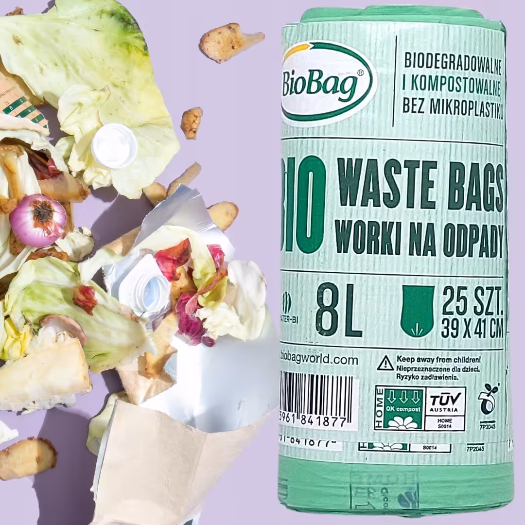 Worki na odpady BIobag 8 l 25 szt. kompostowalne i biodegradowaln - obrazek 3