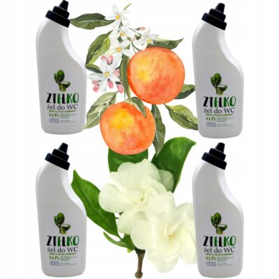 4x ZIELKO Żel do WC - jaśmin & kwiat pomarańczy - Naturalny i Ekologiczny