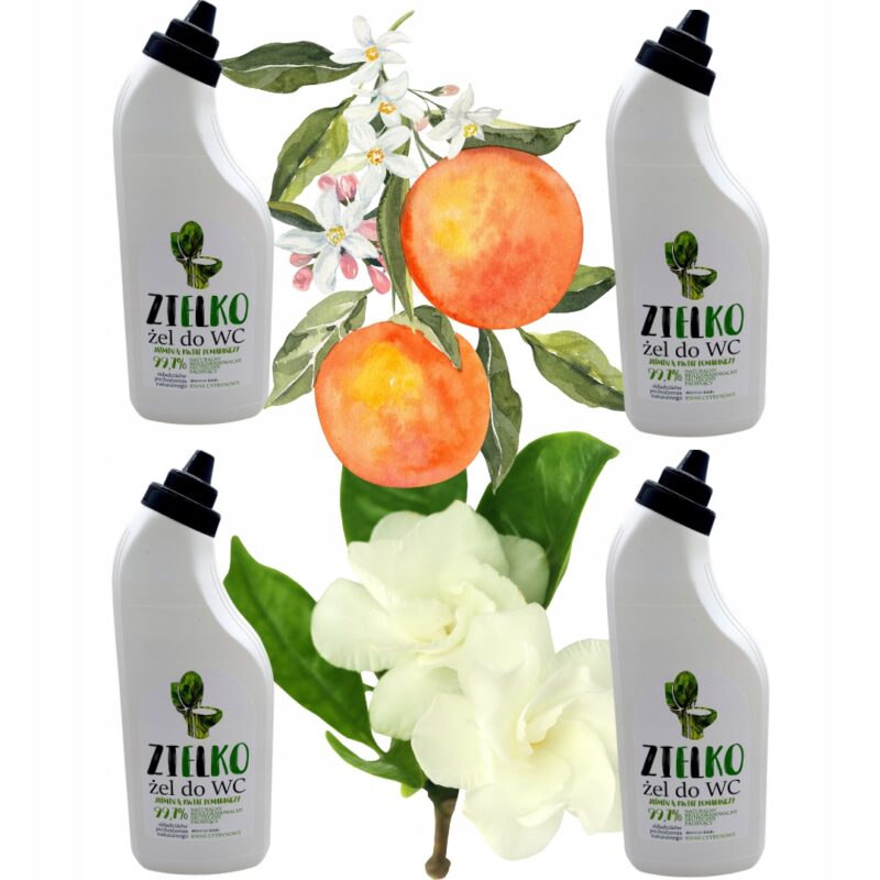 4x ZIELKO Żel do WC - jaśmin & kwiat pomarańczy - Naturalny i Ekologiczny