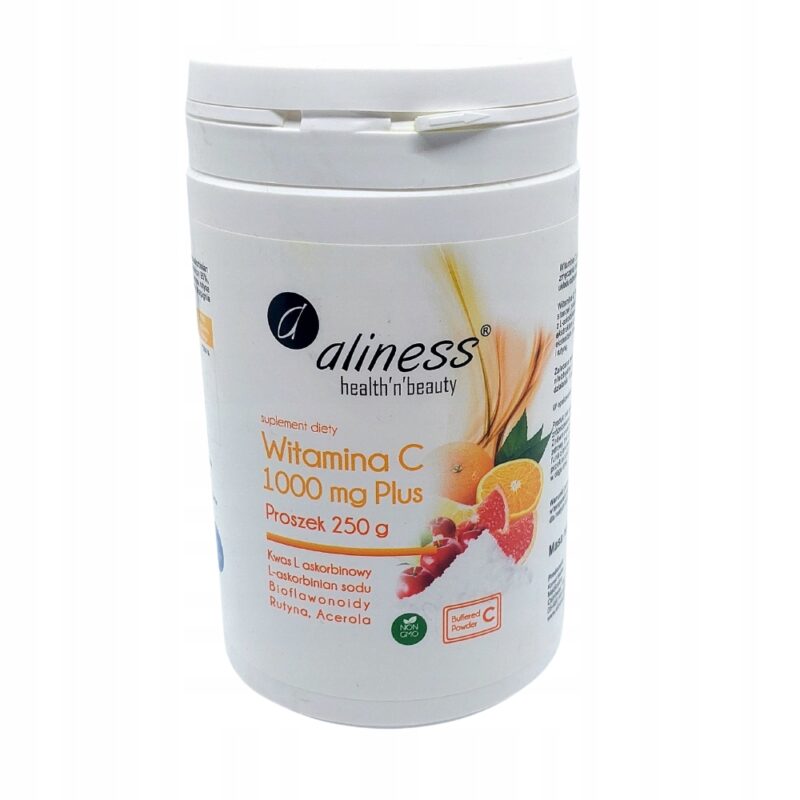 Aliness witamina c 1000 mg Plus proszek 250 g Witamina C buforowana - obrazek 6