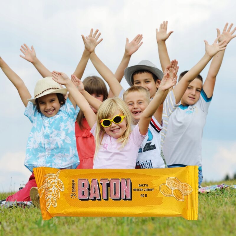 10x Baton daktylowy z orzechami ziemnymi Krukam 40 g Bez dodatku cukru - obrazek 7