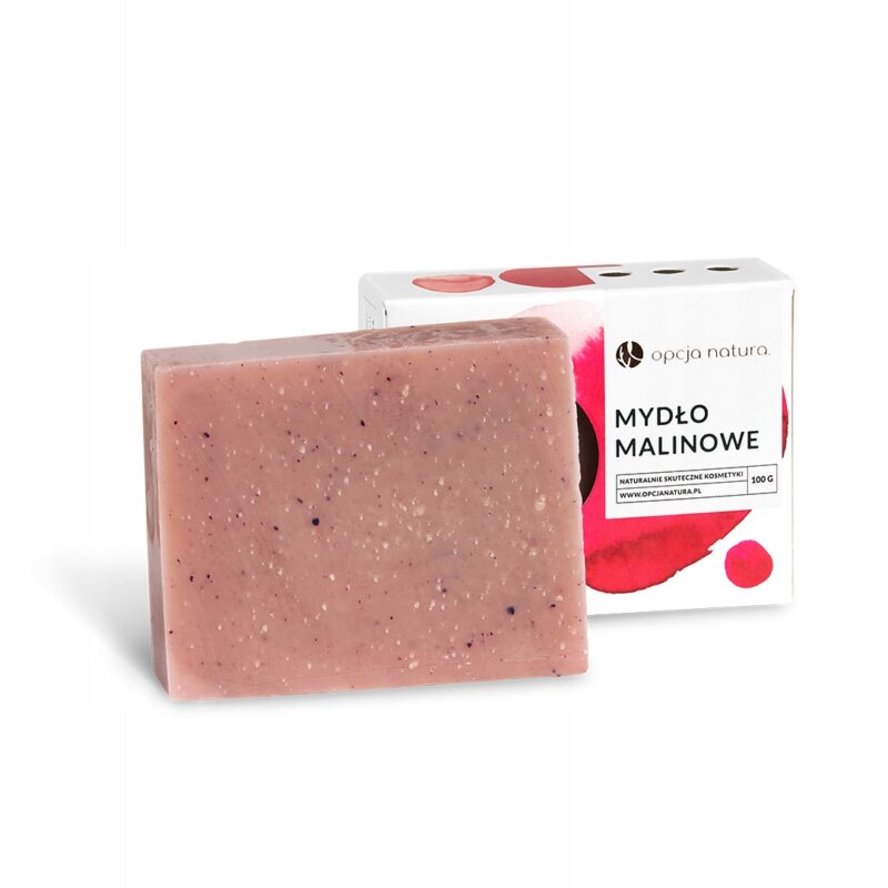 Mydło Malinowe Opcja Natura Wegańskie malinowy 100 g mydło sodowe Naturalne - obrazek 4