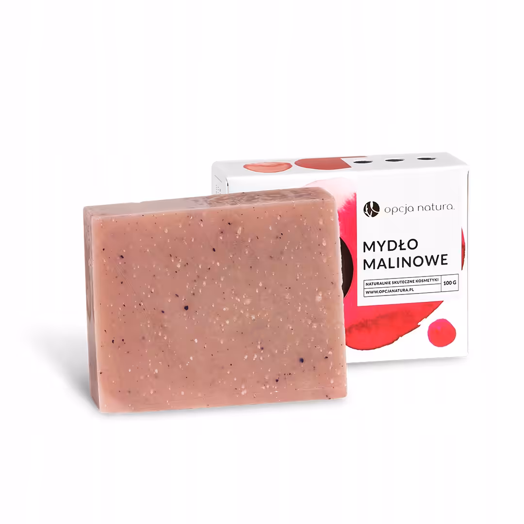 Mydło Malinowe Opcja Natura Wegańskie malinowy 100 g mydło sodowe Naturalne - obrazek 4