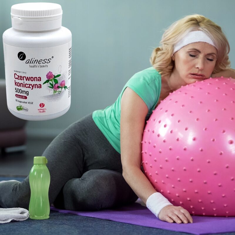 Czerwona Koniczyna Aliness extract 8% 500mg 90 kapsułek Menopauza - obrazek 4
