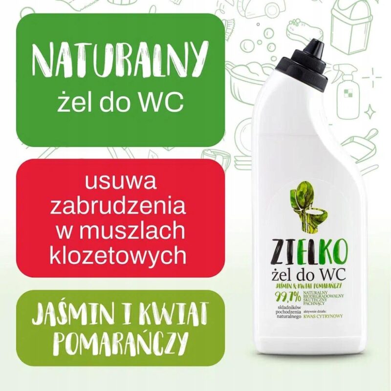 4x ZIELKO Żel do WC - jaśmin & kwiat pomarańczy - Naturalny i Ekologiczny - obrazek 3