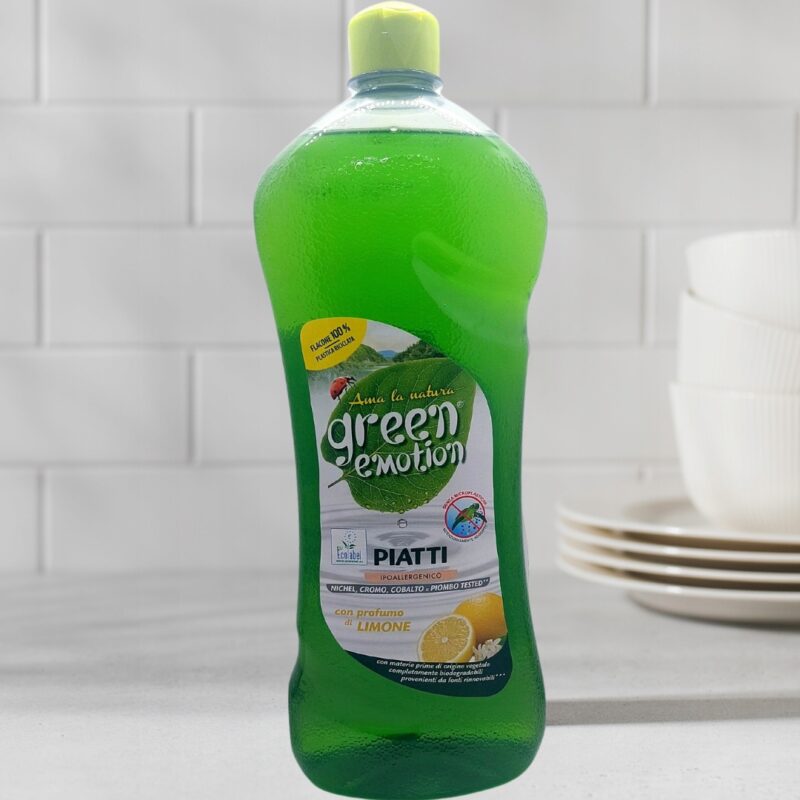 Płyn do mycia naczyń, hipoalergiczny, CYTRYNA Ecolabel 1000ml Green Emotion - obrazek 3