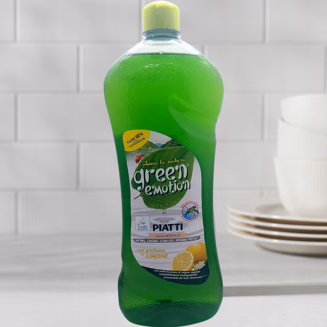 Płyn do mycia naczyń, hipoalergiczny, CYTRYNA Ecolabel 1000ml Green Emotion - obrazek 3