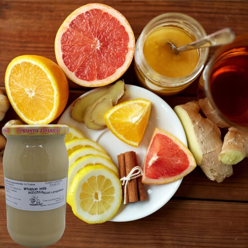 Naturalny Miód z propolisem kremowy 1100g Aż 5% propolisu Miód propolis - obrazek 7