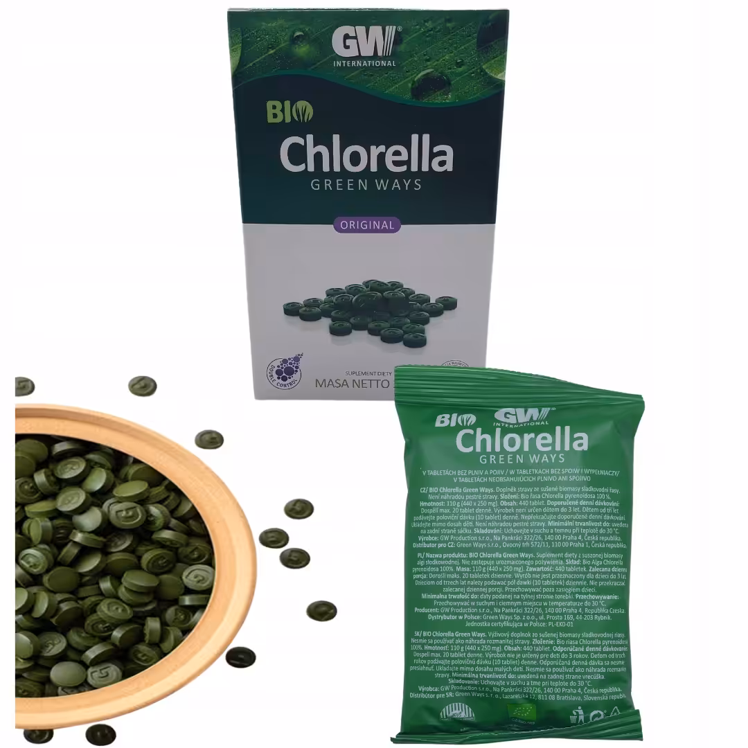 Chlorella Green Ways BIO - 440 tabletek, 110 g