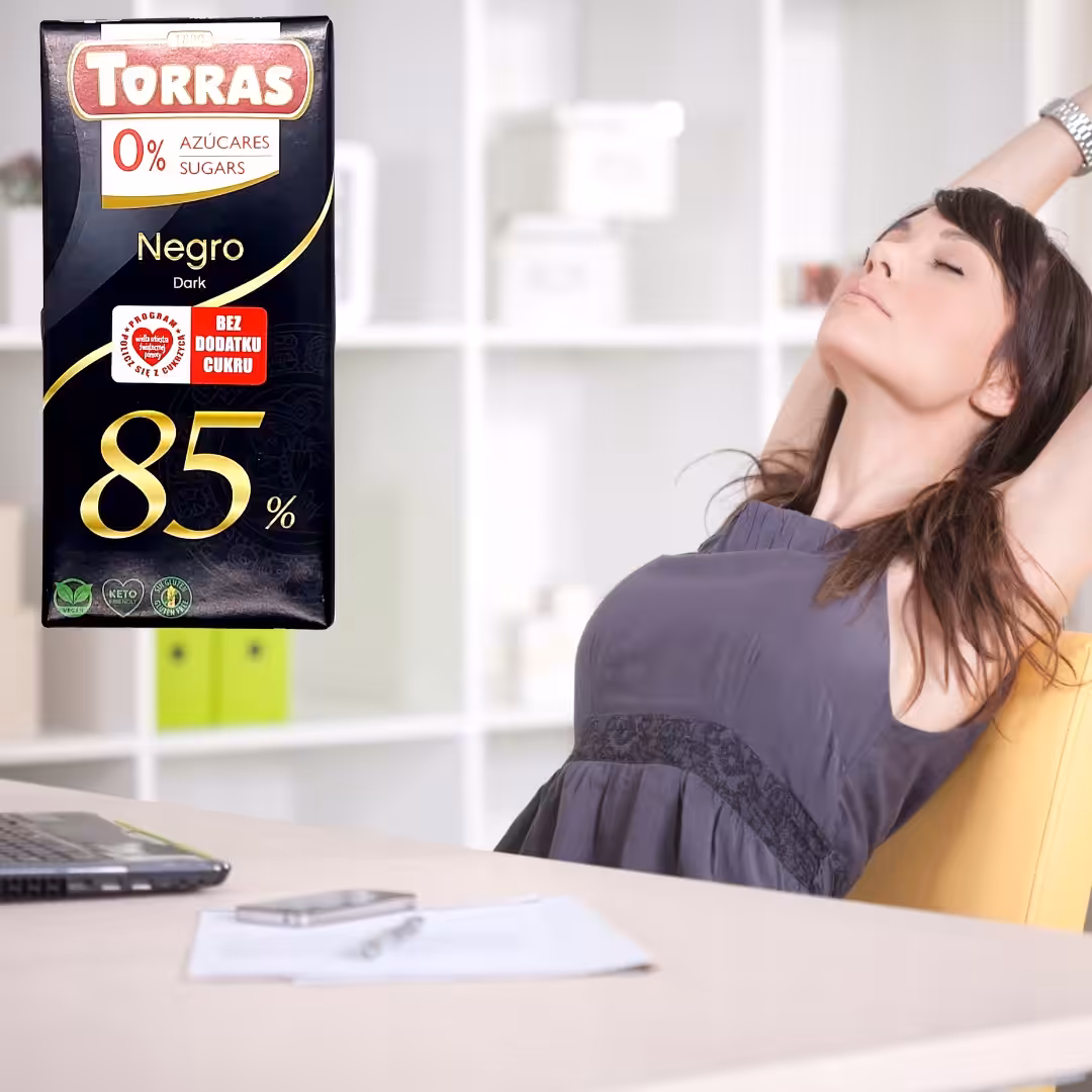 Czekolada gorzka 85 kakao czekolada bez cukru Torras 75g Negro Dark - obrazek 4