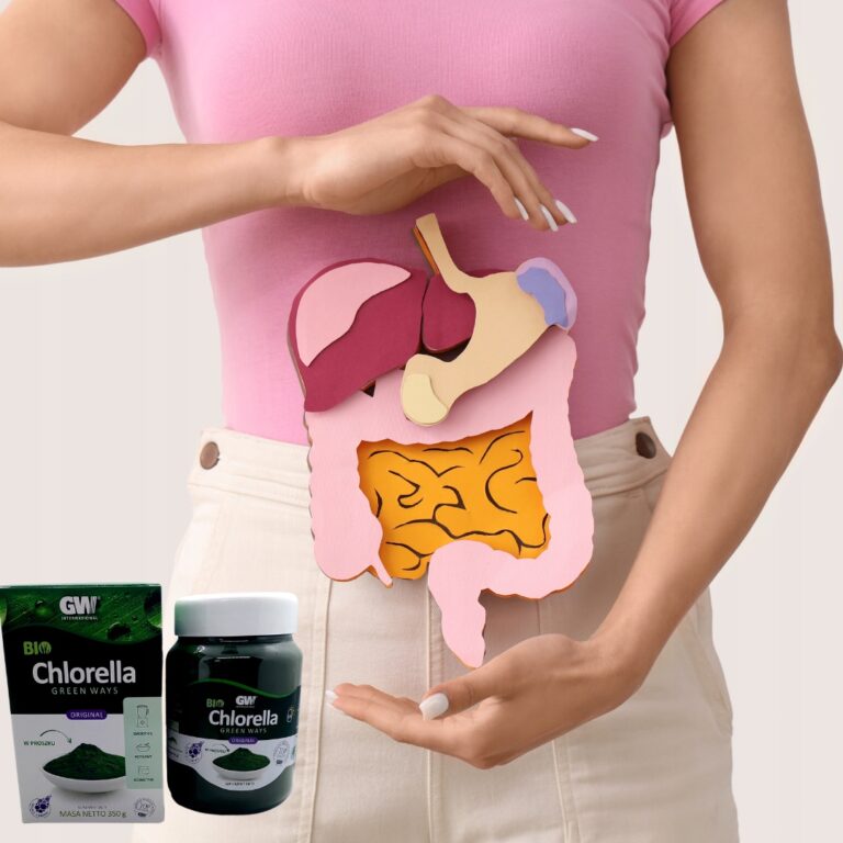 Chlorella proszek Green Ways 350g chlorella pyrenoidosa + łyżeczka + shaker - obrazek 4