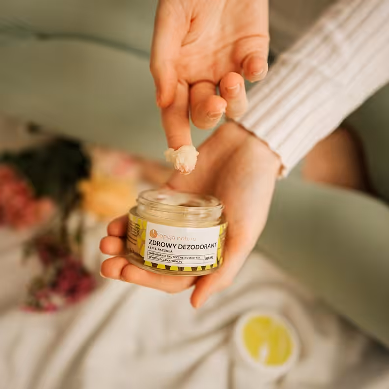 2x Opcja Natura Zdrowy dezodorant Len i Paczula 50 ml naturalna świeżości - obrazek 6