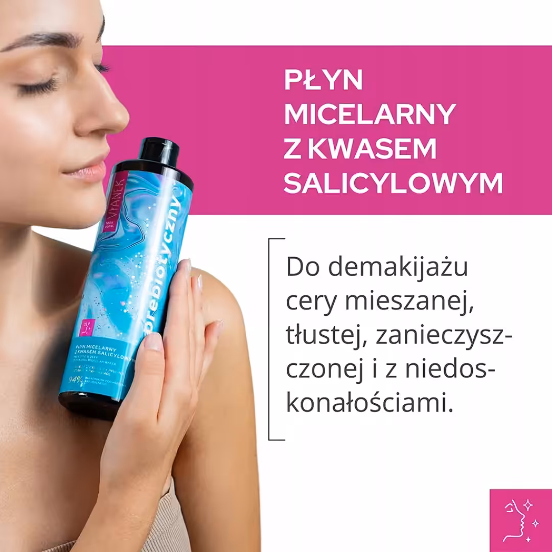 Płyn micelarny z kwasem salicylowym VIANEK Prebiotyczny do cery mieszanej - obrazek 3