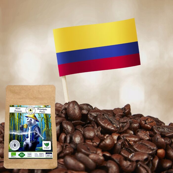 Kawa ziarnista kolumbijska Panda 200g kawa swiezo palona Kawa Arabica - obrazek 5
