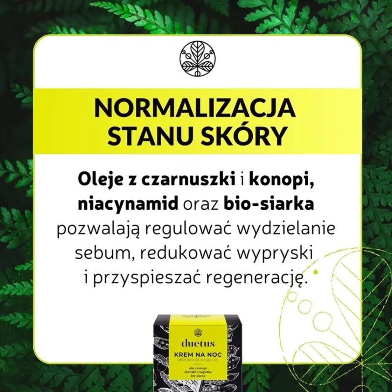 DUETUS Regenerujący Krem Na Noc Odżywający do Cery Mieszanej Lekki krem - obrazek 7