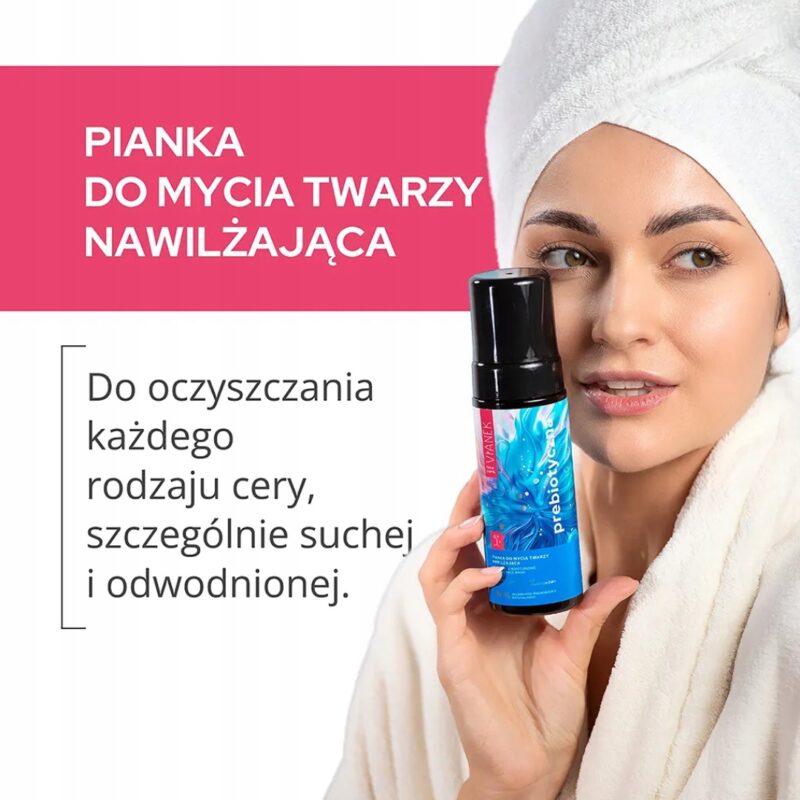 Łagodna Pianka do mycia twarzy nawilżająca VIANEK Prebiotyczny z Inuliną - obrazek 5