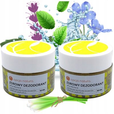 2x Opcja Natura Zdrowy dezodorant Len i Paczula 50 ml naturalna świeżości