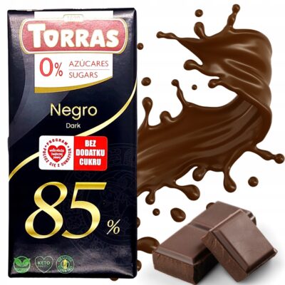 Czekolada gorzka 85 kakao czekolada bez cukru Torras 75g Negro Dark