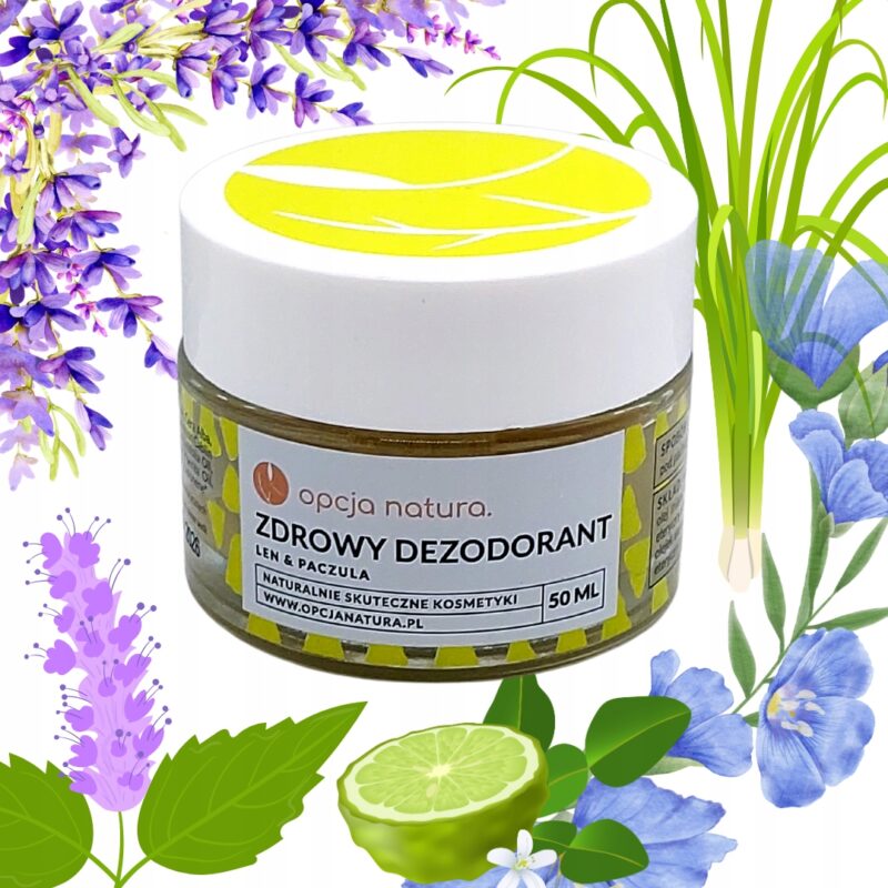 2x Opcja Natura Zdrowy dezodorant Len i Paczula 50 ml naturalna świeżości - obrazek 2