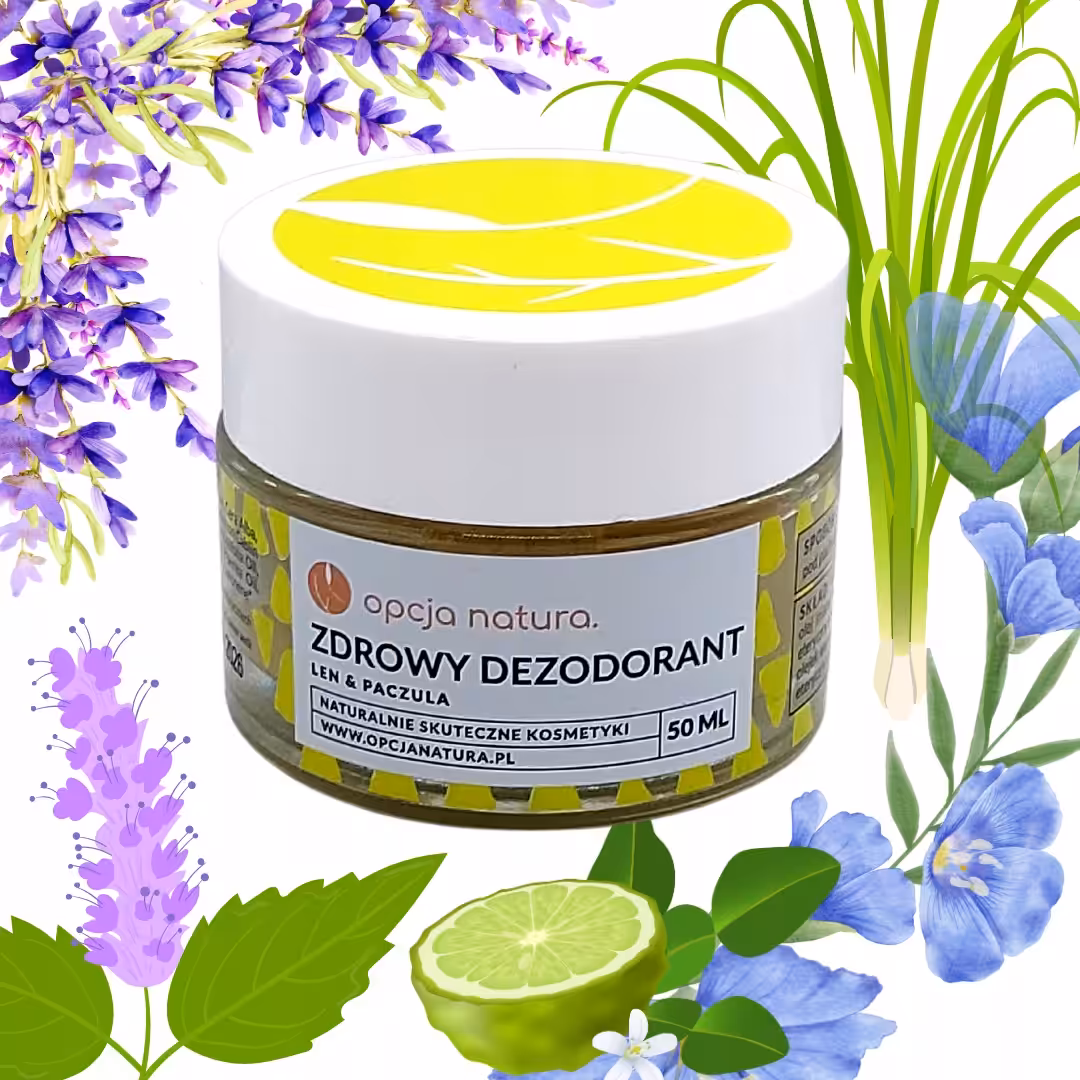 2x Opcja Natura Zdrowy dezodorant Len i Paczula 50 ml naturalna świeżości - obrazek 2