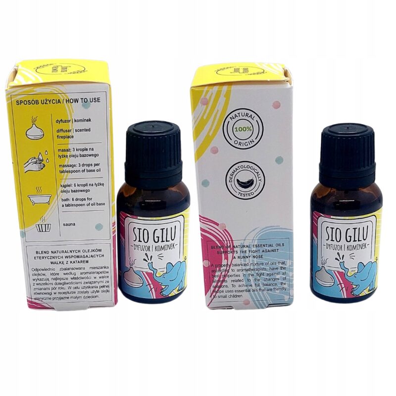Olejek do aromaterapii na katar dla dzieci SIO GILU + UROCZY KOTEK DYFUZOR - obrazek 4