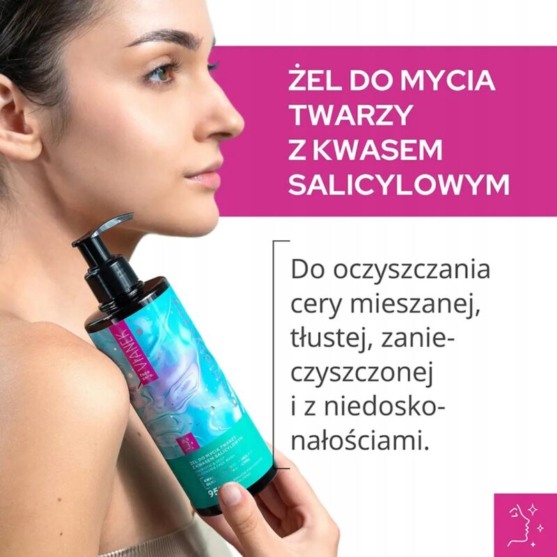 Żel do mycia twarzy z kwasem salicylowym VIANEK Prebiotyczny cera mieszana - obrazek 5